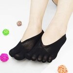 5 pairs chaussettes de compression orthopdiques pour femme - doublure ultra basse avec pastille en gel ...