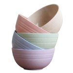 5 pices sries 12 cm de crales paille de bl incassable rutilisable bol le bol  soupe rcipient ...