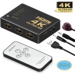 5 port hdmi switch commutateur r�partiteur splitter hub pr dvd hdtv 1080p3d avec t�l�commande infrarouge ...