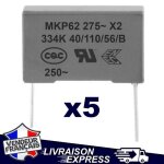5 x condensateur mkp62 x2 0. 33µf 0. 33uf 560nf 334k 334 k 275v 250v 5 x condensateur mkp62 x2 0. 33µf 0. 33uf 560nf 334k 334 k 275v 250v