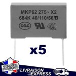 5 x condensateur mkp62 x2 0. 68µf 0. 68uf 684k 684 k 275v 250v 5 x condensateur mkp62 x2 0. 68µf 0. 68uf 684k 684 k 275v 250v