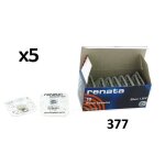 5 x renata pile de montre 0% mercure oxyde d?argent 377 (sr626sw )