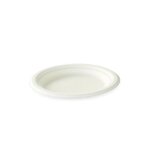 50 assiettes rondes canne � sucre 18cm blanc - vaisselle de f�te
