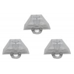 50 cales de fixation pour plaque nervure  onde greca - l: 22 cm - l: 8. 5 cm - translucide