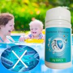 50 pcs / bote pastilles de chlore choc pour piscine natation dsinfection de piscine pastille de nettoyage ...