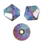 50 perles swarovski� toupies 4mm smoked topaz ab2x