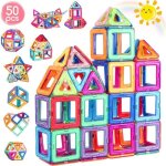 Jeux de construction - genossen - 50 pi�ces - blocs magn�tiques - �ducatif - multicolore