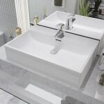 5045[expert]vasque avec trou de robinet en c�ramiquevasque � poser salle de bainlavabo suspendu evier ...