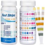 50pcs bandelettes spa et piscine 6 en 1 bandelettes de test ph testeur ph chlore total chlore / brome ...