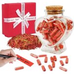 50pcs capsules message lettres de capsule dans bouteille en forme de coeur avec bo�te cadeau pour amoureux ...