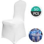 Lot de 50 housses de chaise - vevor - spandex couverture - blanc
