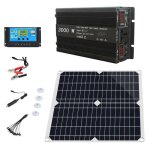 50w 12v monocristallin kit panneau solaire avec onduleur 1500w 220v pour camping - car bateau caravane ... 50w 12v monocristallin kit panneau solaire avec onduleur 1500w 220v pour camping - car bateau caravane ...