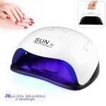 54w lampe uv manucure pdicure sche ongles machine gel nail fonction minuterie led schoir clou polisseur ...