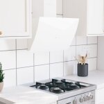 5888&jili� modermne hotte d�corative �l�gant hotte aspirante murale 60 cm acier et verre tremp� blanc ...