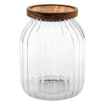 Bocal harmony 2l en verre et acacia - 5 five simply smart