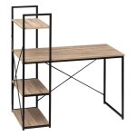 Bureau avec �tag�res aliaj effet ch�ne naturel - 5 five simply smart