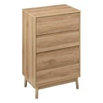 Commode 4 tiroirs effet ch�ne naturel abana - 5 five simply smart