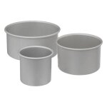Lot 3 moules � g�teaux bord haut en aluminium - 5 five simply smart