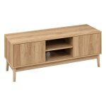 Meuble tv 2 placards effet ch�ne naturel abana - 5 five simply smart