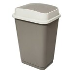 Poubelle 50l en plastique taupe - 5 five simply smart