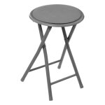 5five - tabouret pliant velours gris