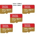 5pcs carte mmoire micro sd sdhc sdxc tf carte sandisk extreme 64go 64g classe 10 u3 v30 lecture 170mo ...