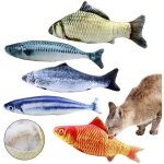 Jouet pour chat - joyan - 5pcs poisson cataire - 20cm - peluche - pour petit animal