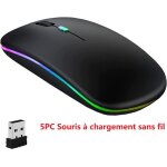 Souris sans fil - jeanjean - ultra - mince - rechargeable - silencieuse - 2. 4g