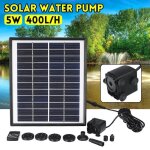 5w solaire panneau pompe  eau 400l / h pr jardin piscine fontaine tang bassin