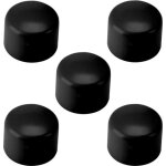 Embout de tube rond - generique - 35mm - pvc - noir ral 9005 - lot de 5