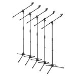5x lot mcgrey mbs - 01 stand de microphone avec perche et pince  micro