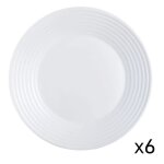6 assiettes blanche harena 25cm - luminarc 6 assiettes blanche harena 25cm - luminarc
