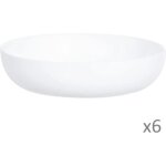 6 assiettes  couscous 21cm friends time blanche - luminarc