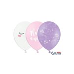 6 ballons licorne blanc rose violet