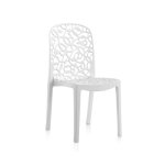 6 chaises de table - salle à manger - cuisine - interieur - exterieur en résine blanc - longueur 47 x ... 6 chaises de table - salle à manger - cuisine - interieur - exterieur en résine blanc - longueur 47 x ...