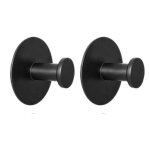6 crochets adhesif mural noir base ronde pat�re murale adhesive autocollant sans percer pour salle de ...