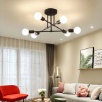 6 lumi�res lampadaire � suspension industrielle 1pcs sans lampe e27