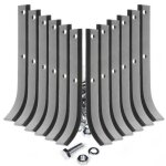 6 paires outils de fraises type bineur universels �360 mm l. 230 mm + boulons