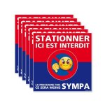 6 panneaux autocollants pour voiture mal gare papier autocollant dissuasif carr stationner ici cest ...