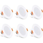 6 pcs led spots encastrables blanc chaud 2700k ip44 de pour salle de bain plafonnier encastr 8w ac 85v ...