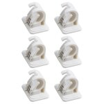6 pièces porte - tringle à rideau crochets muraux auto - adhésifs pour poteaux de support de tringle ... 6 pièces porte - tringle à rideau crochets muraux auto - adhésifs pour poteaux de support de tringle ...