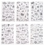 6 planches de stickers autocollants tour du monde pour dcorer vos smartphones tablettes pc macbook agenda ...