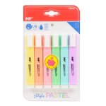 6 surligneurs pastel highlighter style
