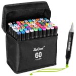 60 couleurs marqueurs - feutre alcool kit sketch stylos marqueurs graffiti pour d�butants artistes animation ...