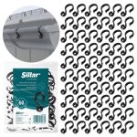 Crochets de goutti�re - sillar - 60 pcs - plastique noir - d�coration de no�l - ext�rieur