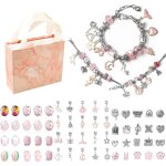 63 pices fabrication de bracelet kits de bijoux cadeau fille creation bijoux kit bracelet breloque fille ...