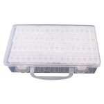 Bote de rangement pour bijoux en plastique rglable - sodial - 64 grilles - blanc