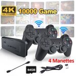 64g - console de jeu vidéo rétro hd 4k hdmi avec 10000 + classiques jeux intégrés avec 4 manettes sans ... 64g - console de jeu vidéo rétro hd 4k hdmi avec 10000 + classiques jeux intégrés avec 4 manettes sans ...