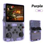 Console portable - r36s - 64go - 35 pouces ips - autonomie 6 - 8h - violet transparent
