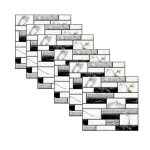 6pcs carrelage adhesif mural salle de bain autocollant en pvc impermable amovible dcor pour cuisine ...
